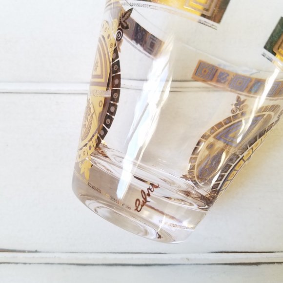 CULVER Barware Coronet, 22K Gold Low Ball Glass - Picture 6 of 8